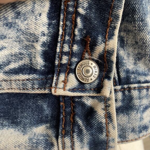 Almost Famous Jean Jacket Acid Washed Girls Just Wanna Have Fun Punk Baddie Vibe - Picture 6 of 14